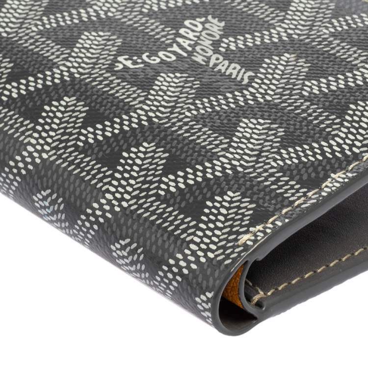 Pre Owned Goyard Grey Goyardine Coated Canvas Saint Pierre Bifold Card Holder