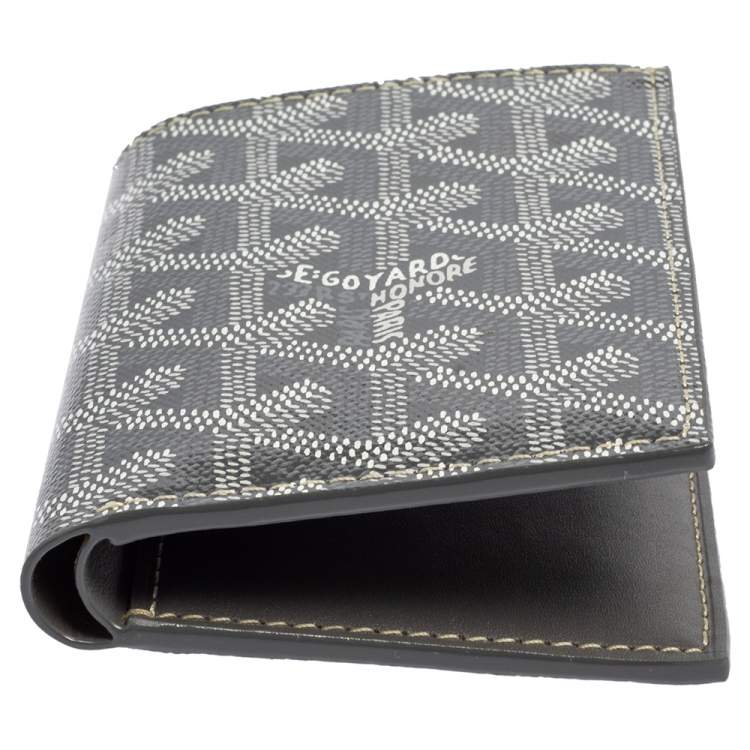 Pre Owned Goyard Grey Goyardine Coated Canvas Saint Pierre Bifold Card Holder