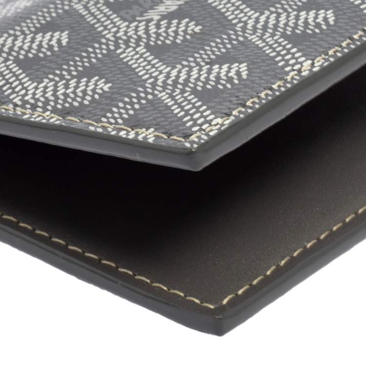 Pre Owned Goyard Grey Goyardine Coated Canvas Saint Pierre Bifold Card Holder