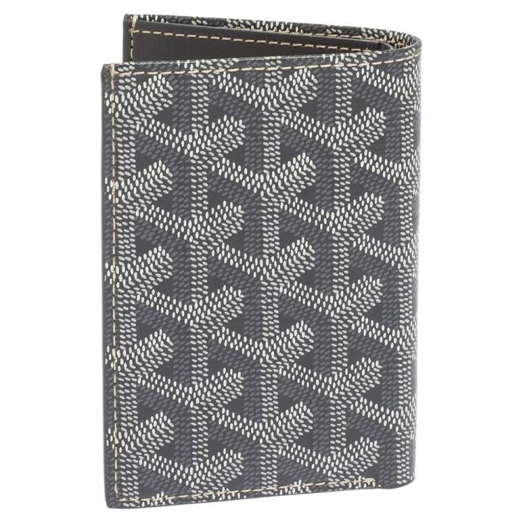 Pre Owned Goyard Grey Goyardine Coated Canvas Saint Pierre Bifold Card Holder