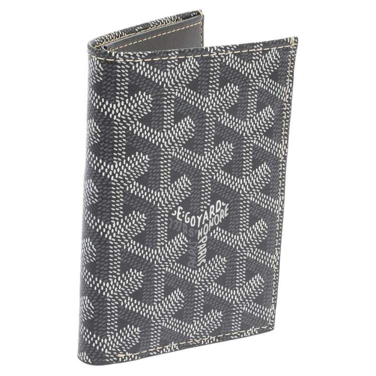 Pre Owned Goyard Grey Goyardine Coated Canvas Saint Pierre Bifold Card Holder