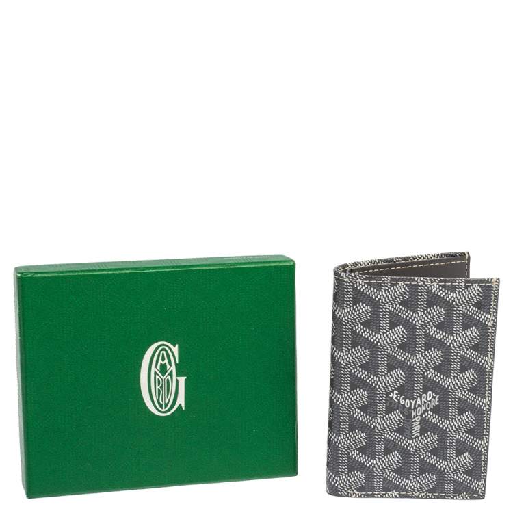 Pre Owned Goyard Grey Goyardine Coated Canvas Saint Pierre Bifold Card Holder