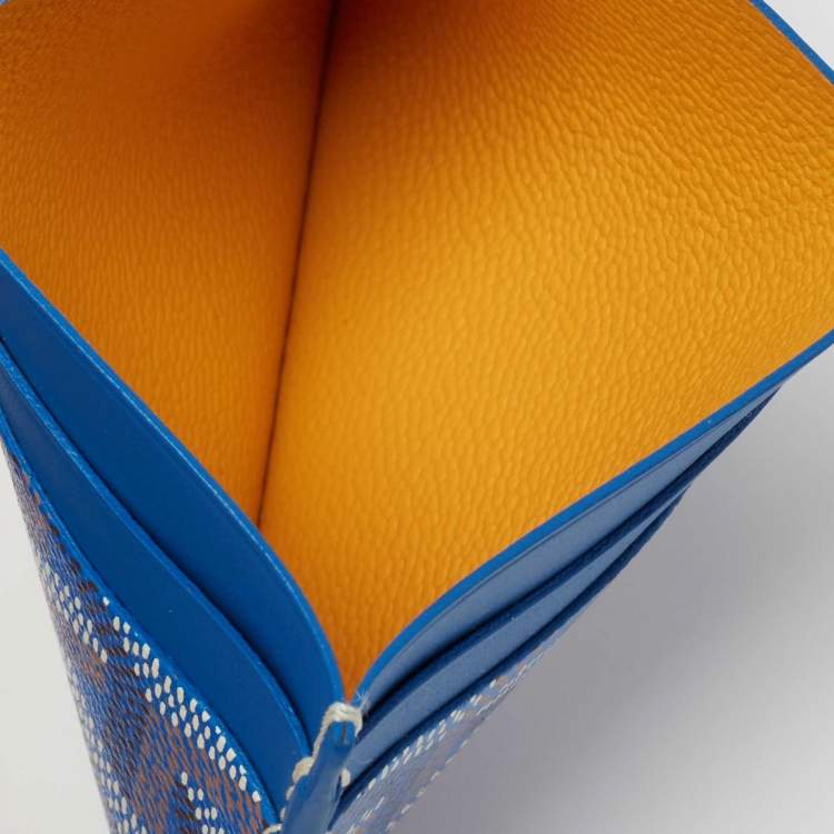 Goyard Blue Goyardine Saint Sulpice Card Holder Leather ref.939651