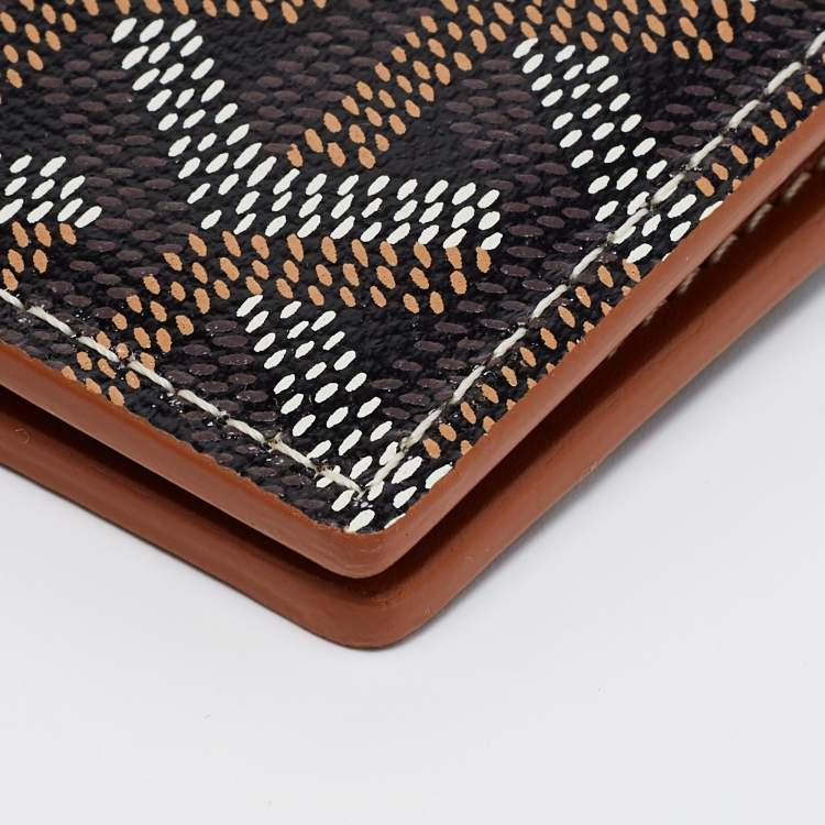 Pre Owned Goyard Black Goyardine Coated Canvas Saint Pierre Bifold Card Holder