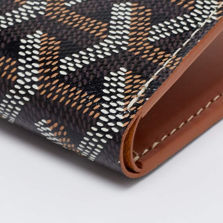 Pre Owned Goyard Black Goyardine Coated Canvas Saint Pierre Bifold Card Holder