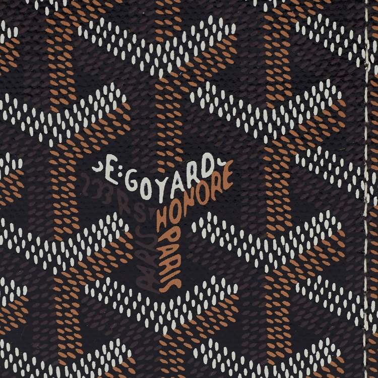 Pre Owned Goyard Black Goyardine Coated Canvas Saint Pierre Bifold Card Holder