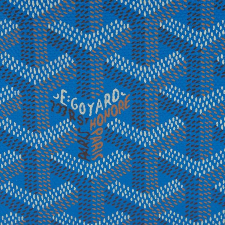 Pre Owned Goyard Blue Coated Canvas Victoire Bi-Fold Wallet