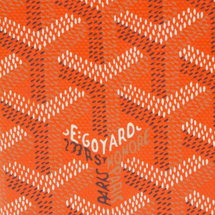 Pre Owned Goyard Orange Goyardine Coated Canvas Saint Pierre Card Holder