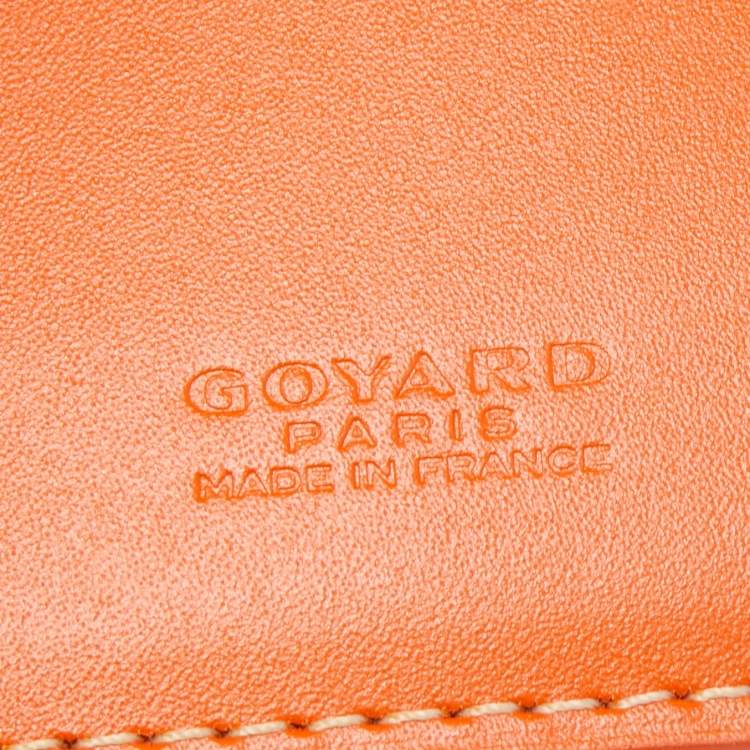 Pre Owned Goyard Orange Goyardine Coated Canvas Saint Pierre Card Holder