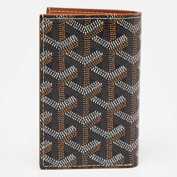 Pre Owned Goyard Black Goyardine Coated Canvas Saint Pierre Card Holder