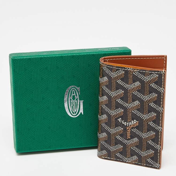Pre Owned Goyard Black Goyardine Coated Canvas Saint Pierre Card Holder