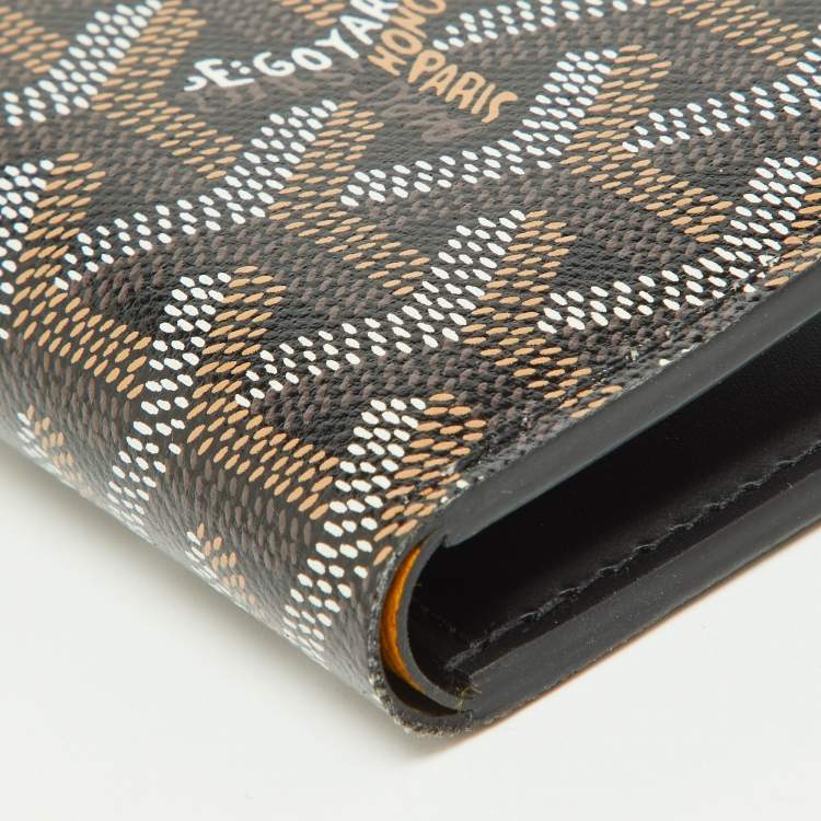 Pre Owned Goyard Black Goyardine Coated Canvas Saint Pierre Bifold Card Holder