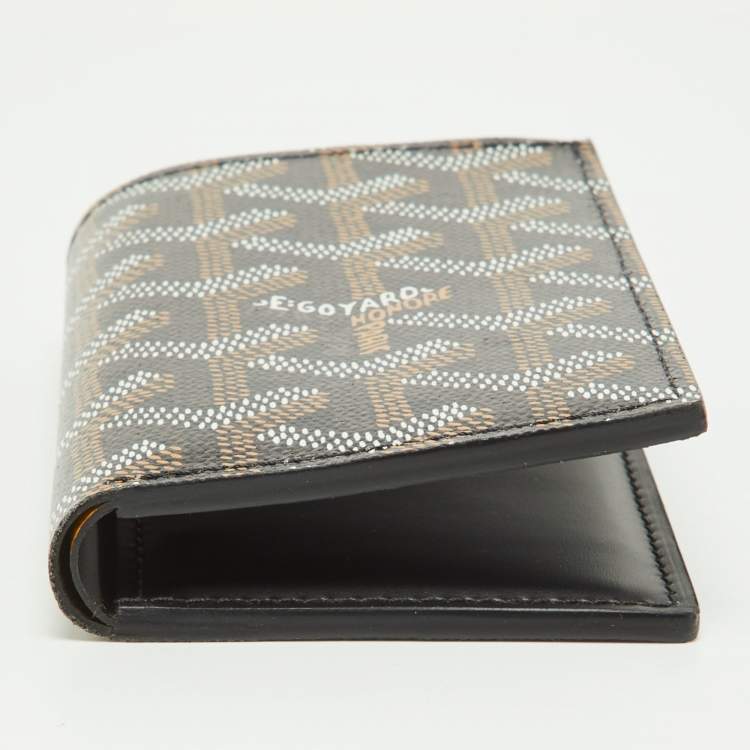 Pre Owned Goyard Black Goyardine Coated Canvas Saint Pierre Bifold Card Holder