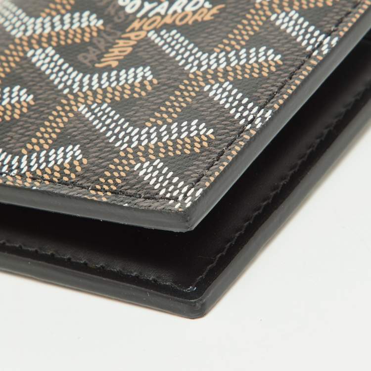 Pre Owned Goyard Black Goyardine Coated Canvas Saint Pierre Bifold Card Holder