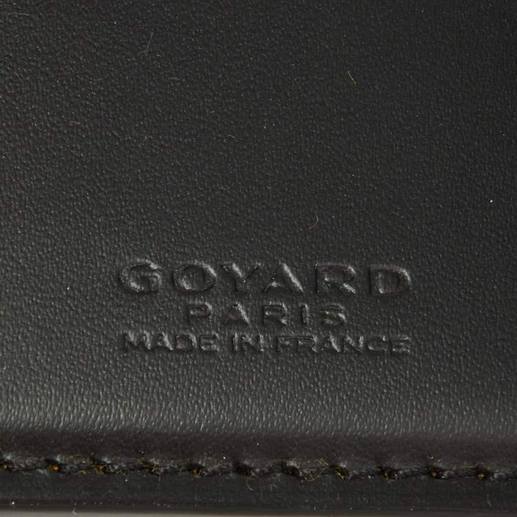 Pre Owned Goyard Black Goyardine Coated Canvas Saint Pierre Bifold Card Holder