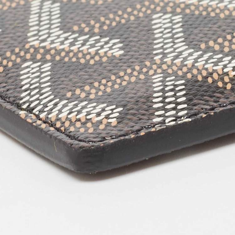 Pre Owned Goyard Black Goyardine Coated Canvas and Leather Saint Sulpice Card Holder