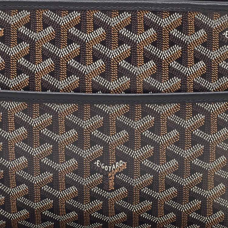 Pre Owned Goyard Black Goyardine Coated Canvas Jouvence MM Toiletry Bag