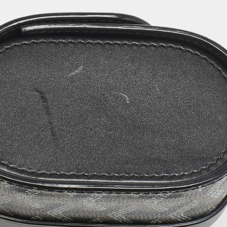 Pre Owned Goyard Black Goyardine Coated Canvas and Leather Travel Watch Case