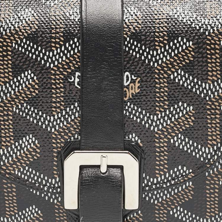 Pre Owned Goyard Black Goyardine Coated Canvas and Leather Travel Watch Case