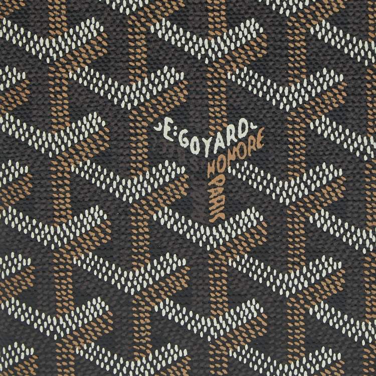 Pre Owned Goyard Black Goyardine Coated Canvas Grenelle Passport Cover