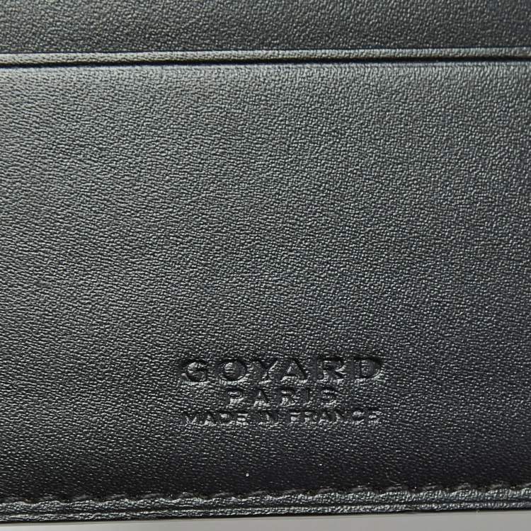Pre Owned Goyard Black Goyardine Coated Canvas Grenelle Passport Cover