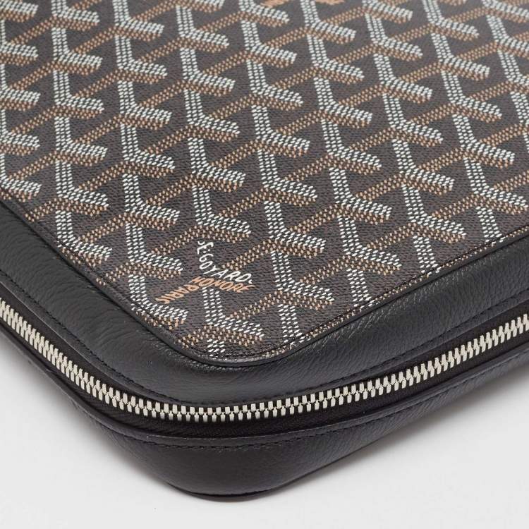 Pre Owned Goyard Black Goyardine Coated Canvas and Leather Compagnon Universel Briefcase 