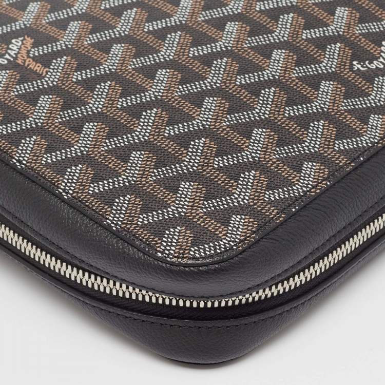Pre Owned Goyard Black Goyardine Coated Canvas and Leather Compagnon Universel Briefcase 
