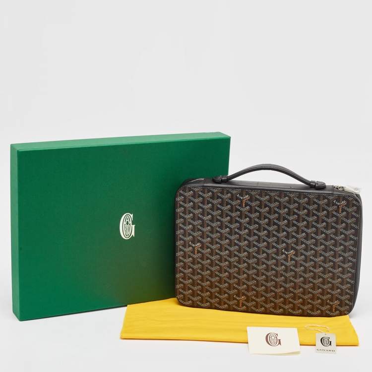 Pre Owned Goyard Black Goyardine Coated Canvas and Leather Compagnon Universel Briefcase 