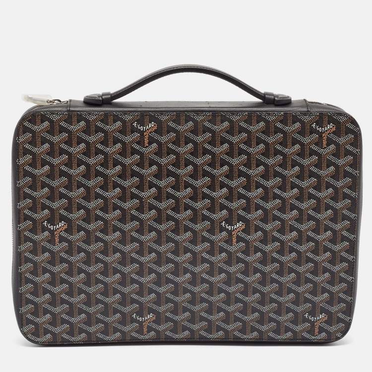 Pre Owned Goyard Black Goyardine Coated Canvas and Leather Compagnon Universel Briefcase 