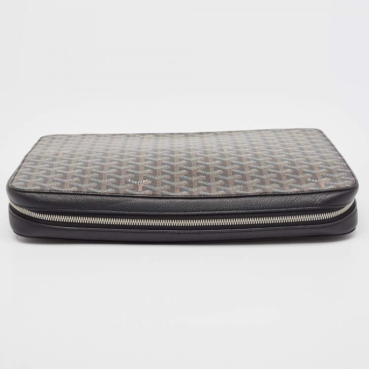 Pre Owned Goyard Black Goyardine Coated Canvas and Leather Compagnon Universel Briefcase 