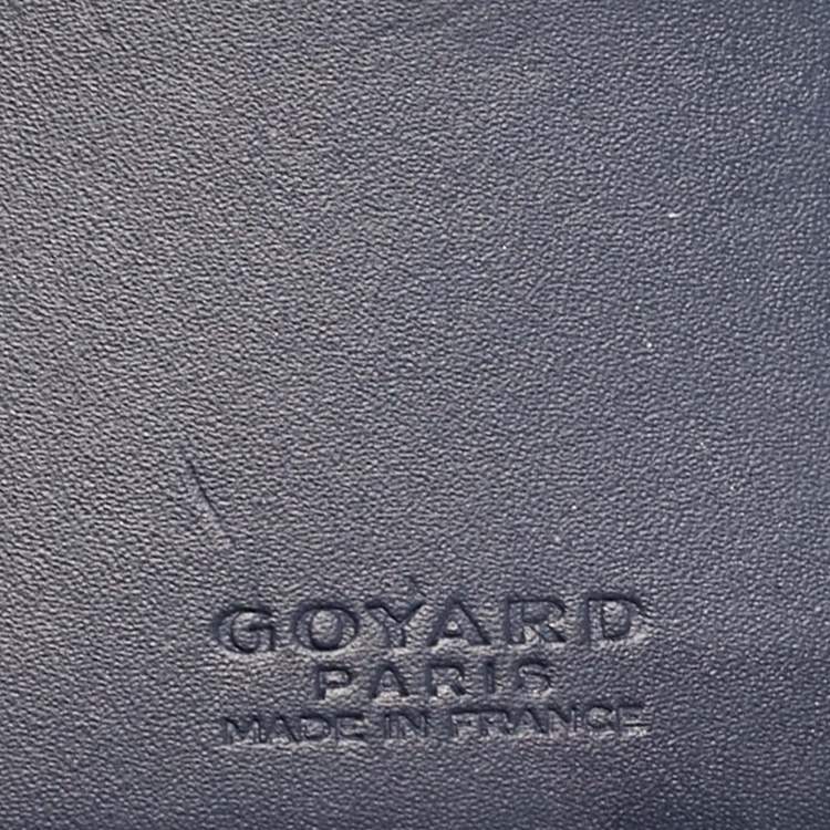 Pre Owned Goyard Blue Goyardine Coated Canvas Victoire Bifold Wallet