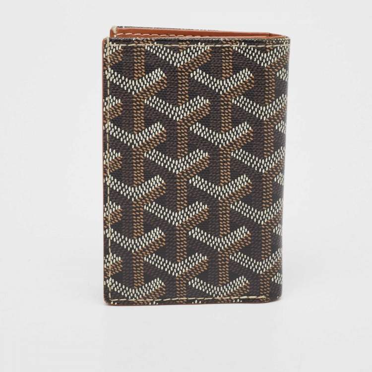 Pre Owned Goyard Black Goyardine Coated Canvas Saint Pierre Card Holder