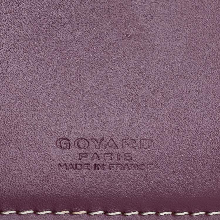 Pre Owned Goyard Burgundy Goyardine Coated Canvas Saint Pierre Card Holder
