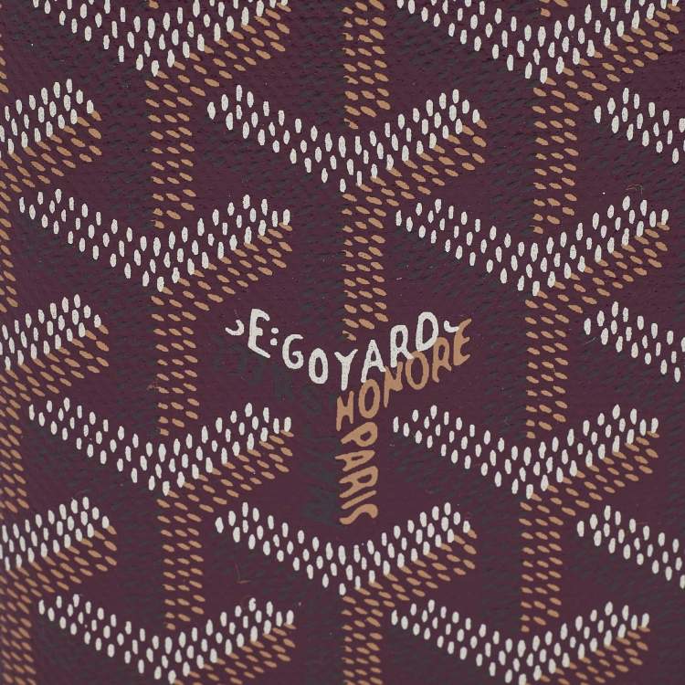 Pre Owned Goyard Burgundy Goyardine Coated Canvas Saint Pierre Card Holder