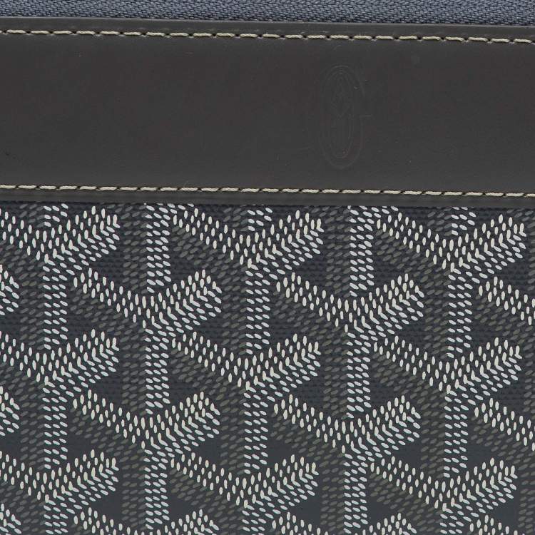 Pre Owned Goyard Grey Goyardine Coated Canvas and Leather Matignon GM Wallet