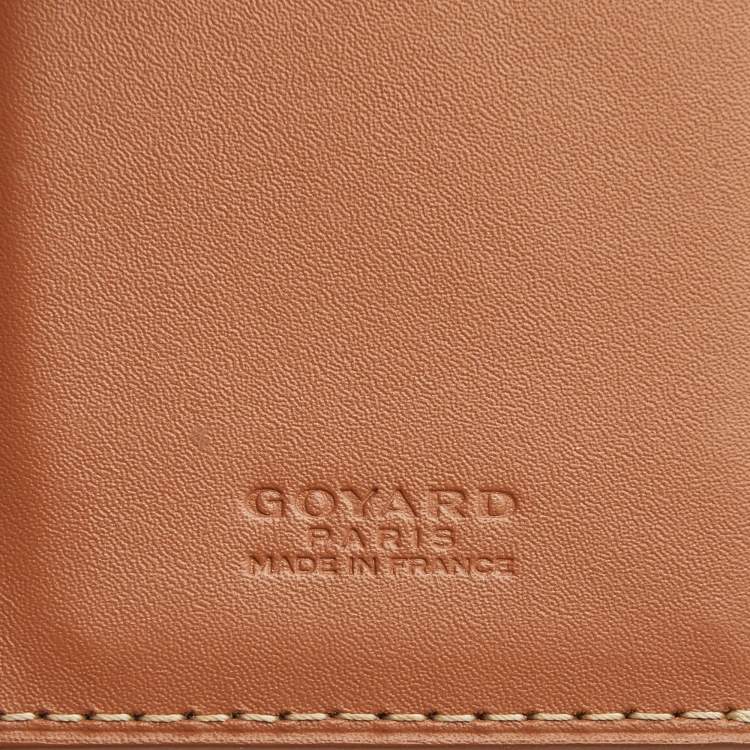Pre Owned Goyard Brown Goyardine Coated Canvas Saint Pierre Card Holder