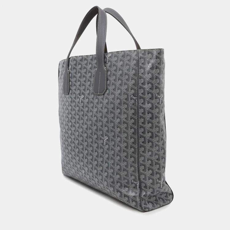 Pre Owned Goyard Sack Voltaire Gray PVC Coated Canvas Tote Bag