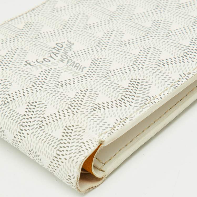 Pre Owned Goyard White Goyardine Coated Canvas Victoire Bifold Wallet
