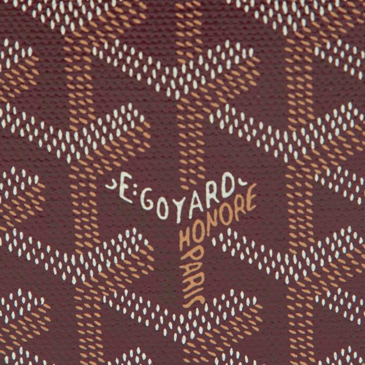 Pre Owned Goyard Burgundy Goyardine Coated Canvas Saint Pierre Bifold Card Holder