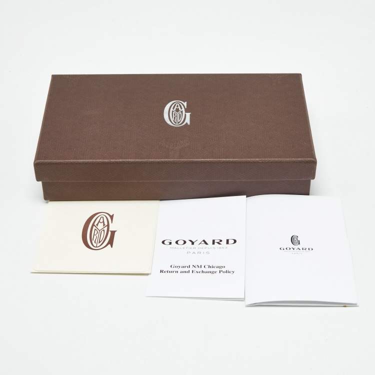 Pre Owned Goyard Brown Goyardine Coated Canvas and Leather Travel Wallet