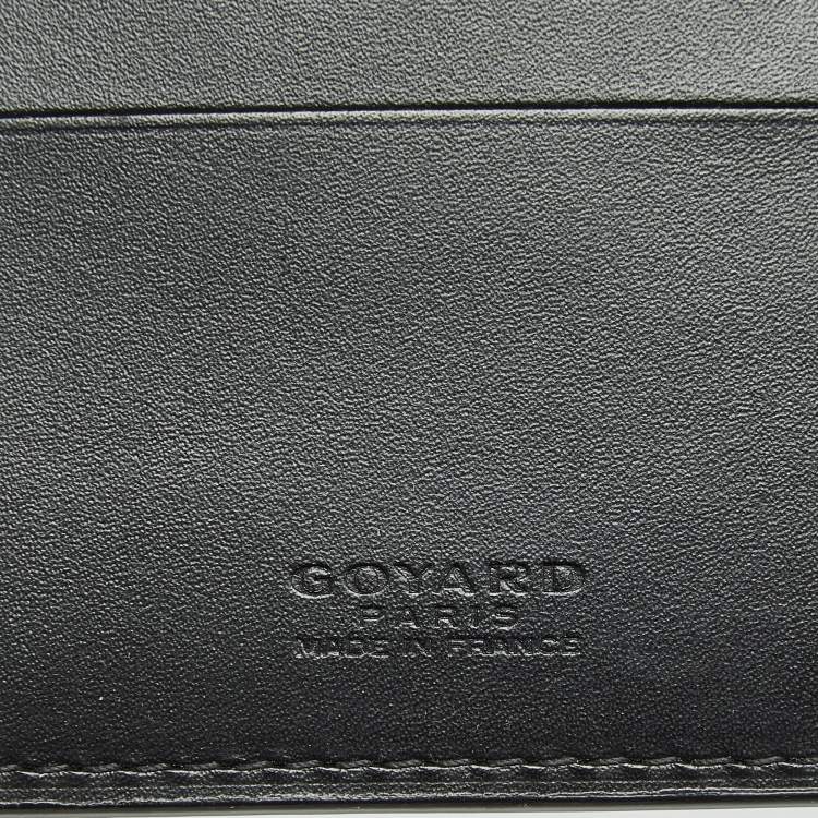 Pre Owned Goyard Black Goyardine Coated Canvas Victoire Bifold Wallet