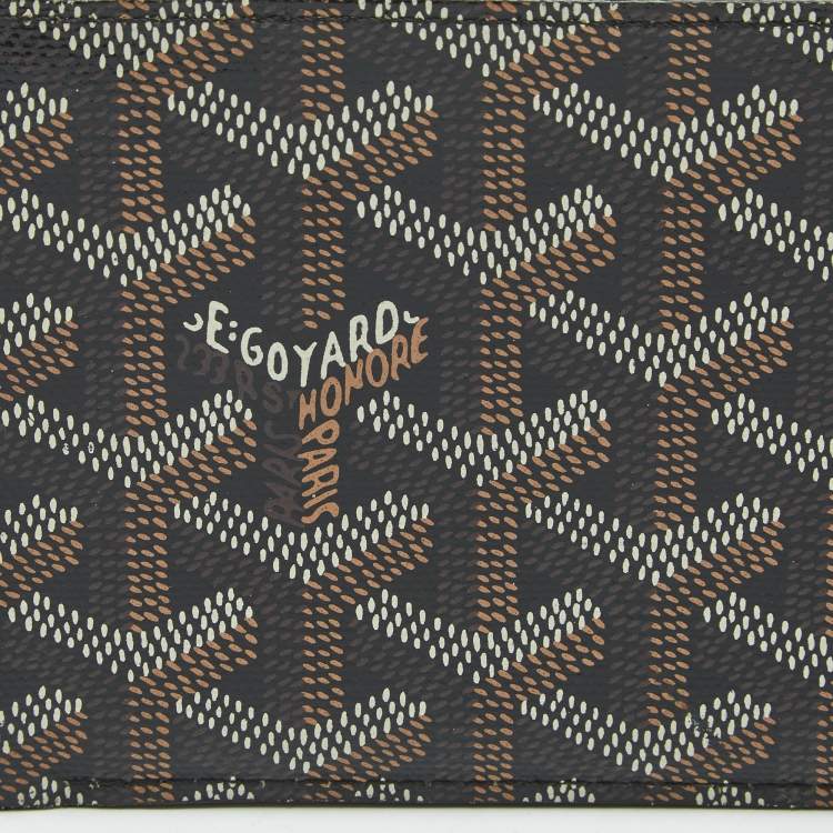 Pre Owned Goyard Black Goyardine Coated Canvas Victoire Bifold Wallet