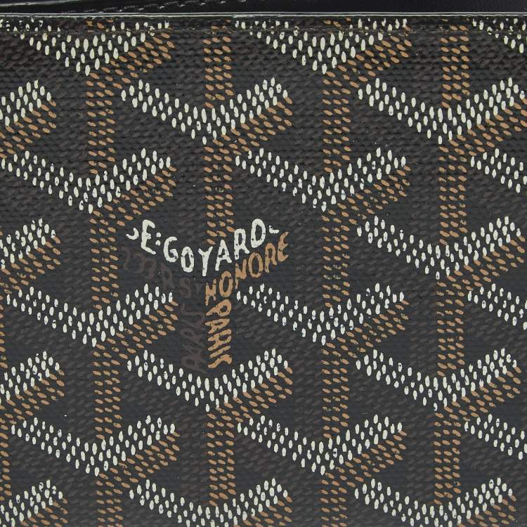 Pre Owned Goyard Black Goyardine Coated Canvas Victoire Bifold Wallet