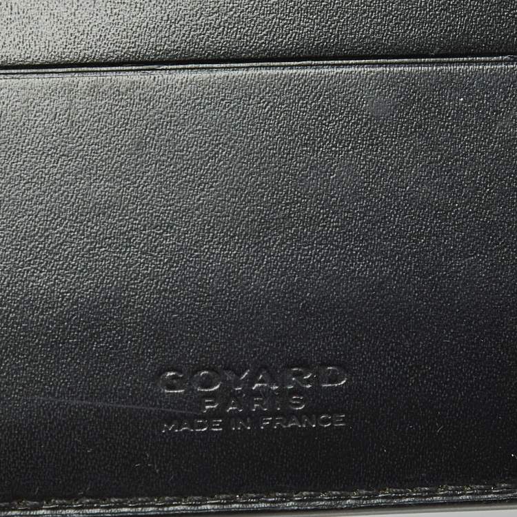 Pre Owned Goyard Black Goyardine Coated Canvas Victoire Bifold Wallet