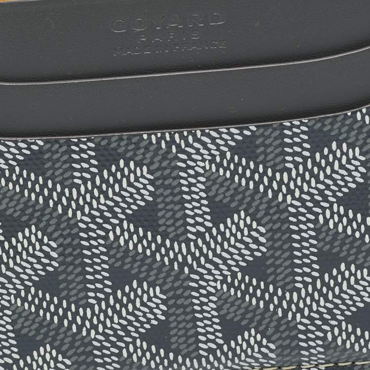 Pre Owned Goyard Grey Goyardine Coated Canvas and Leather Saint Sulpice Card Holder