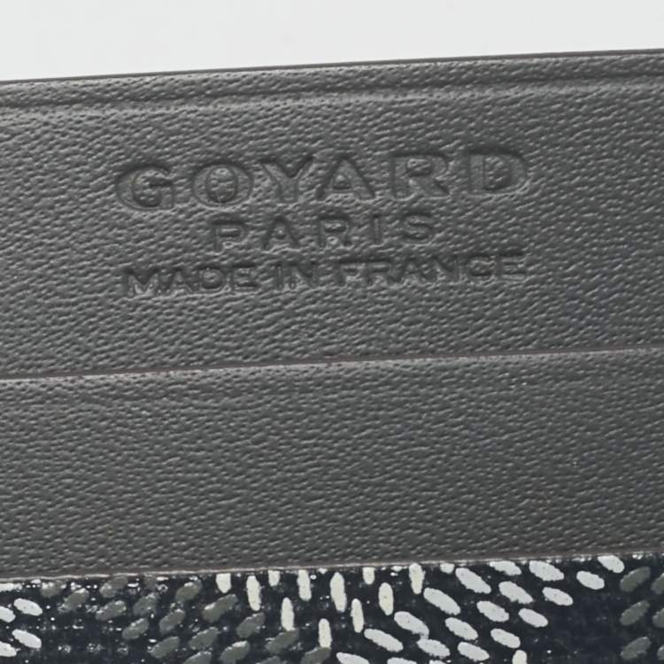 Pre Owned Goyard Grey Goyardine Coated Canvas and Leather Saint Sulpice Card Holder