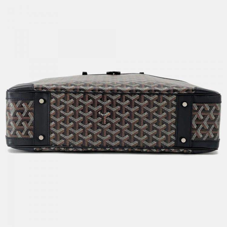 Pre Owned Goyard Ambasard Black Pvc Leather Size Mm