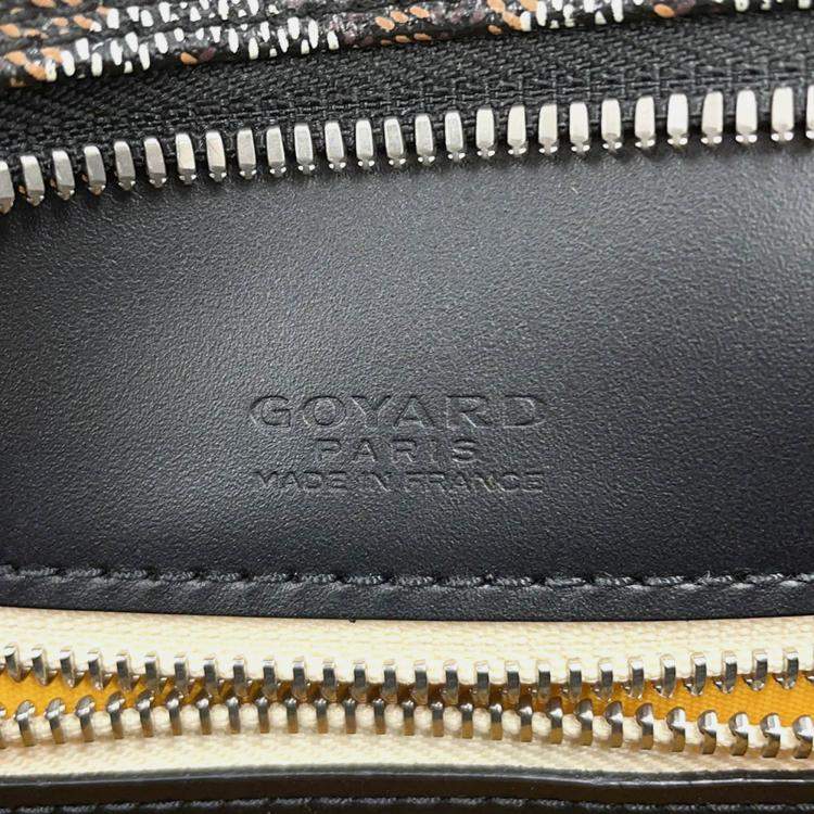 Pre Owned Goyard Ambasard Black Pvc Leather Size Mm