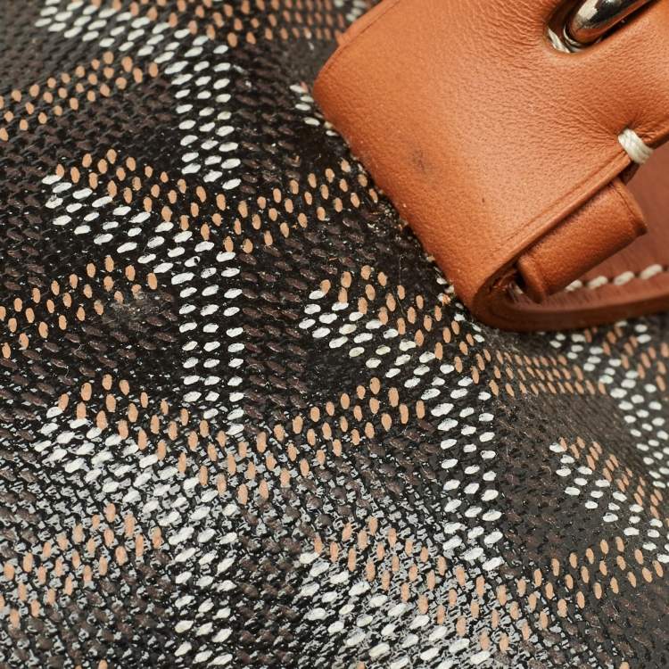 Pre Owned Goyard Brown Goyardine Coated Canvas and Leather Citadin Messenger Bag