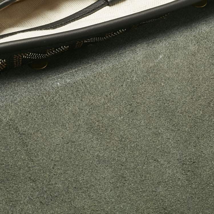 Pre Owned Goyard Black Goyardine Coated Canvas and Leather Alpin MM Backpack